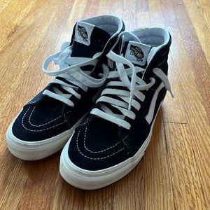 Vans navy suede high top sneaker
